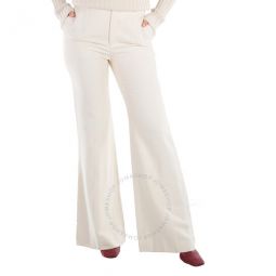 Ladies Coconut Milk High-Waisted Flared Trousers, Brand Size 34 (US Size 2)