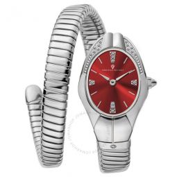 Naga Quartz Red Dial Ladies Watch