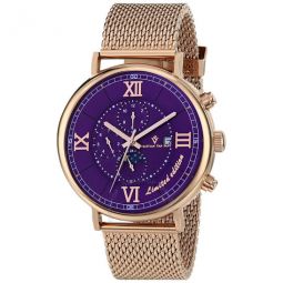 Somptueuse LTD Chronograph Automatic Purple Dial Mens Watch