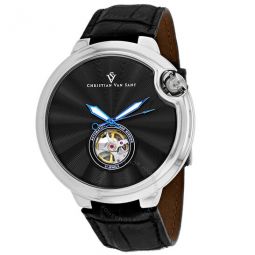 Cyclone Automatic Black Dial Mens Watch