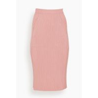 Knit Pleat Stitch Skirt in Light Coral