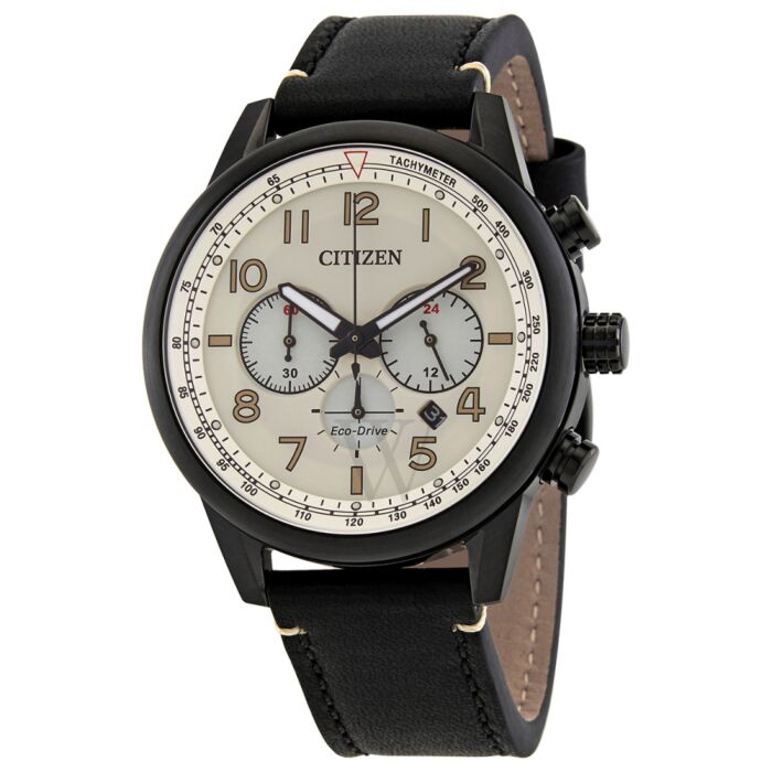 Men's Chronograph Stainless Steel Beige Dial Watch