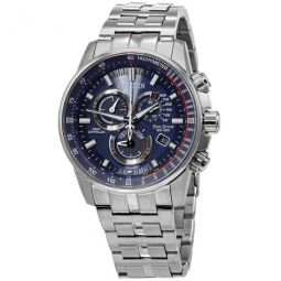 PCAT Perpetual Alarm World Time Chronograph Blue Dial Mens Watch