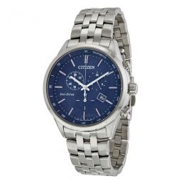 Sapphire Collection Eco-Drive Chronograph Blue Dial Mens Watch
