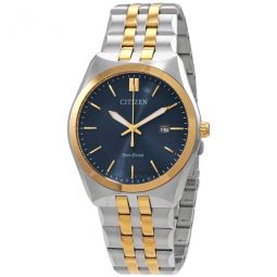 Eco-Drive Blue Dial Two-tone Mens Watch
