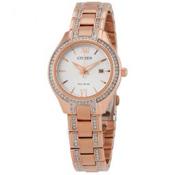 Silhouette Crystal Silver Dial Ladies Watch