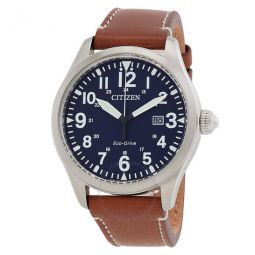 Chandler Military Eco-Drive Blue Dial Mens Watch