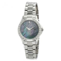 Classic Eco-Drive Crystal Mother of Pearl Dial Ladies Watch