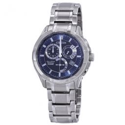 Eco-Drive Perpetual GMT Blue Dial Mens Watch