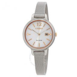 Eco-Drive Silver Dial Ladies Watch