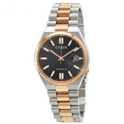 Automatic Black Dial Two-Tone Mens Watch