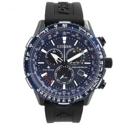 Promaster Air A-T Perpetual Alarm World Time Chronograph GMT Blue Dial Mens Watch