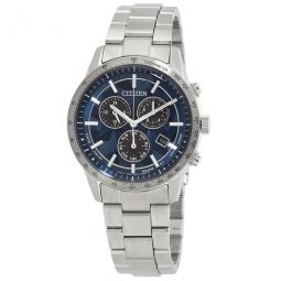 Eco-Drive Perpetual Chronograph Blue Dial Mens Watch