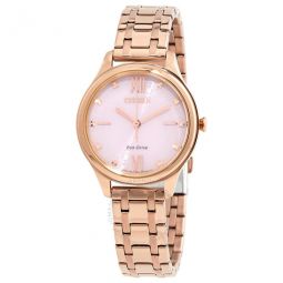 Eco-Drive Pink Dial Ladies Watch