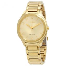 Drive Eco-Drive Champagne Dial Ladies Watch
