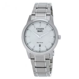 Eco-Drive White Dial Mens Watch