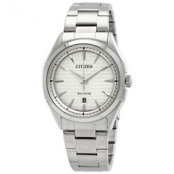 Eco-Drive Silver Dial Mens Watch