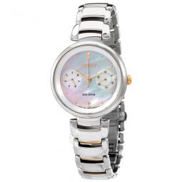Chronograph Mother of Pearl Crystal Dial Ladies Watch