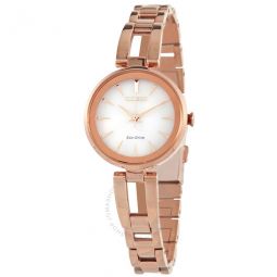 Eco-Drive White Dial Ladies Watch