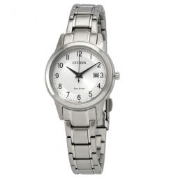 Eco-Drive White Dial Ladies Watch