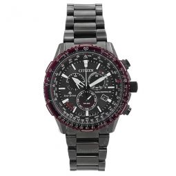 Promaster Perpetual Alarm World Time Chronograph GMT Black Dial Mens Watch