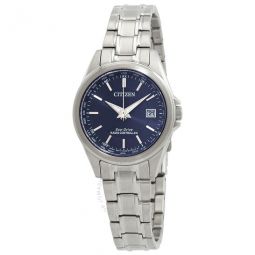 Eco-Drive Perpetual World Time Blue Dial Ladies Watch