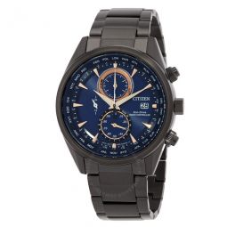Radio-Controlled Perpetual Chronograph Blue Dial Mens Watch