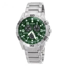 Brycen Chronograph Eco-Drive Green Dial Mens Watch