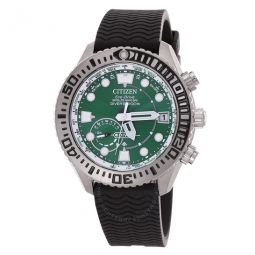 Promaster Satellite Wave GPS Diver Eco-Drive Green Dial Mens Watch