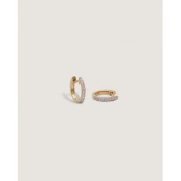 Pave Huggie Earrings Diamond