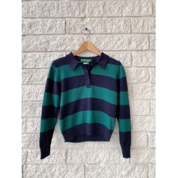 Hloise Polo Sweater - Navy/Green