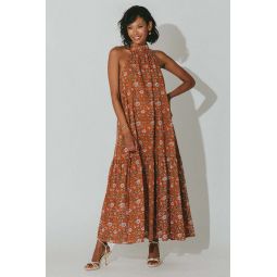 Wilder Ankle Dress - Terracotta Floral