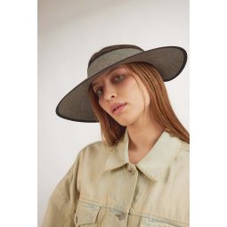 Pluto Visor in Burnt Charcoal Toquilla Straw
