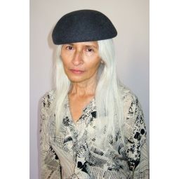 Dent Beret in Charcoal Grey Wool