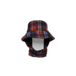 Scarved Bucket - Hot Plaid