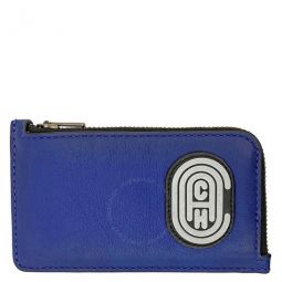 L-zip Card Case With Reflective Logo Patch