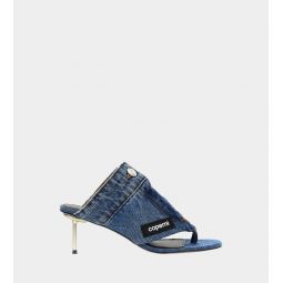 Denim Open Thong Sandal - Washed Blue