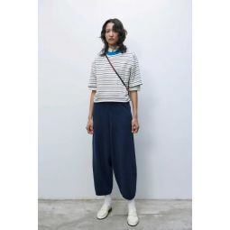 Cotton Knitted Pants - Navy