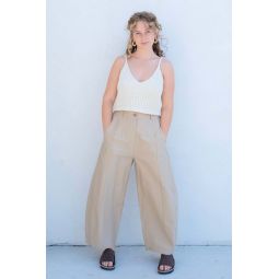 Seam Curved Pants - Toasted