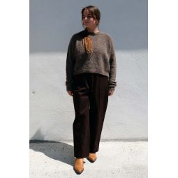 Soft Cotton Seam Pants - Java