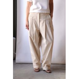 Corduroy Carrot Pants - Off White