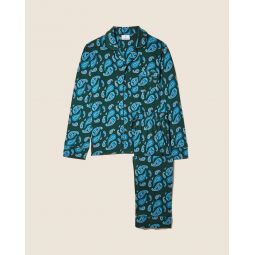 Bella Printed Mens classic long sleeve top & pant pajama set