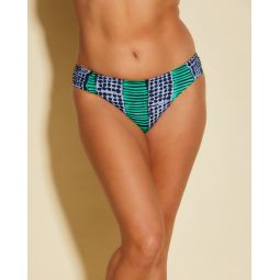 Vita Marina Printed Shirred bikini bottom
