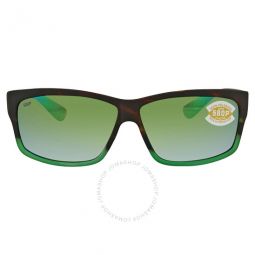 Cut Green Mirror Polarized Polycarbonate Mens Sunglasses UT 77 OGMP 60