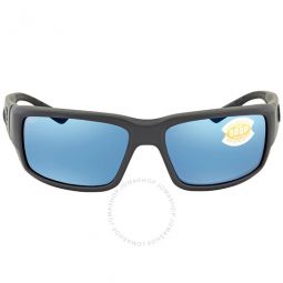 FANTAIL Blue Mirror Polarized Polycarbonate Mens Sunglasses