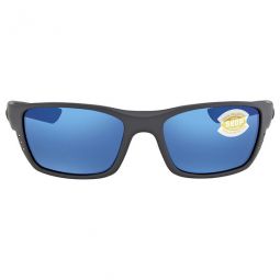 WHITETIP Blue Mirror Polarized Polycarbonate Mens Sunglasses WTP 98 OBMP 58