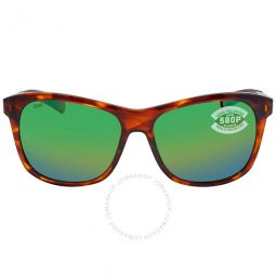Vela Green Mirror Polarized Polycarbonate Unisex Sunglasses