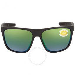 Ferg XL Green Mirror Polarized Rectangular Mens Sunglasses