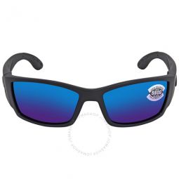 Corbina Blue Mirror Polarized Glass Rectangular Unisex Sunglasses