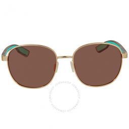 EGRET Copper Silver Mirror Polarized Polycarbonate Ladies Sunglasses